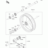 Схема вузла: Ступиця переднього колеса для Kawasaki ZX750 ZXR750