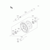 Схема вузла: Front wheel для Kawasaki VN900 Vulcan 900 Classic LT
