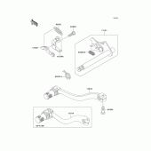 Схема узла: Переключатель передач для Kawasaki KX65