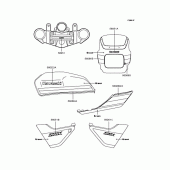 Схема вузла: Наклейки (Зелений ZR400-E8) для Kawasaki ZR400 ZRX