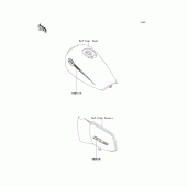 Схема узла: Наклейки для Kawasaki EL250 Eliminator 252