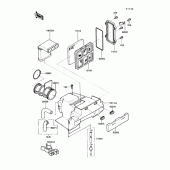 Схема узла: Воздушный фильтр для Kawasaki KL250 KLR250