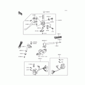Схема узла: Руль & Пульт управления рулевой для Kawasaki ZX600 Ninja ZX-6