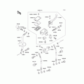 Схема узла: Передний тормозной цилиндр для Kawasaki ZX600 Ninja ZX-6