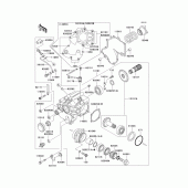 Схема вузла: Front bevel gear(1/3) для Kawasaki VN1600 Vulcan 1600 Mean Streak