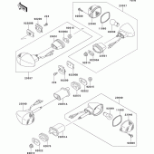 Схема узла: Поворотники для Kawasaki ZX600 Ninja ZX-6R