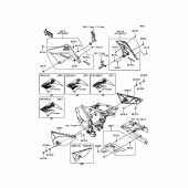 Схема вузла: Side Covers/Chain Cover для Kawasaki KLX125 KLX125