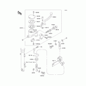 Схема вузла: Передній гальмівний циліндр для Kawasaki EJ650 W650