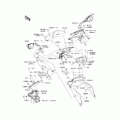 Схема узла: Облицовочные элементы для Kawasaki ZX1000 Ninja ZX-10R