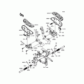 Схема узла: Подножки для Kawasaki VN900 Vulcan 900 Classic LT