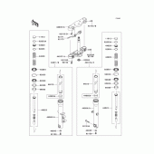 Схема вузла: Вилка передньої осі для Kawasaki VN900 Vulcan 900 Custom