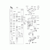 Схема вузла: Передня вилка(1/2) для Kawasaki VN1500 Vulcan 1500 Classic FI