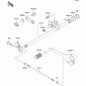 Схема узла: Переключатель передач для Kawasaki ZX600 ZZ-R600