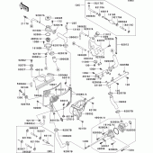 Схема узла: Радиатор (1/3) для Kawasaki ZX750 ZXR750