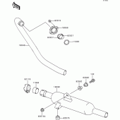 Схема вузла: Вихлопна система для Kawasaki BJ250 Estrella RS