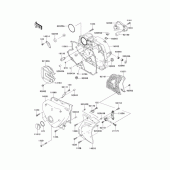 Схема вузла: Кришка двигуна для Kawasaki BJ250 Estrella