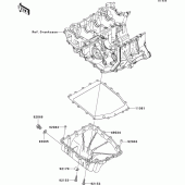 Схема узла: Oil pan для Kawasaki ZX600 Ninja ZX-6R