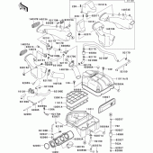 Схема вузла: Air cleaner(1/2) для Kawasaki ZX1100 ZZ-R1100