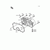 Схема вузла: Right engine cover для Kawasaki VN400 Vulcan