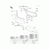 Схема вузла: Side covers/chain cover(1/2) для Kawasaki EX250 Ninja 250