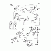 Схема вузла: Ignition switch/locks/reflectors для Kawasaki VN1500 Vulcan 88