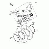 Схема вузла: Переднє гальмо для Kawasaki ZX400 Z400FII