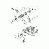 Схема вузла: Gear Change Drum/Shift Fork(s) для Kawasaki ZX636 Ninja ZX-6R ABS KRT Edition