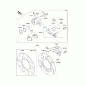 Схема вузла: Заднє гальмо для Kawasaki KLX250 KLX250R