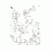 Схема вузла: Задній гальмівний циліндр Kawasaki VN900 Vulcan 900 Classic LT