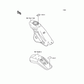 Схема узла: Информационные наклейки для Kawasaki KLX250 KLX250