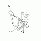 Схема вузла: Кріплення двигуна для Kawasaki BJ250 Estrella Custom