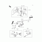 Схема вузла: Кермо & Пульт управління рульовим для Kawasaki ZX600 Ninja ZX-6