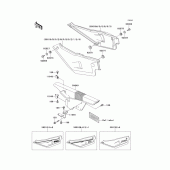 Схема вузла: Side cover/chain case(1/2) для Kawasaki KL650 KL650 Tengal