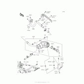 Схема вузла: Вихлопна система для Kawasaki KLX140 KLX140L