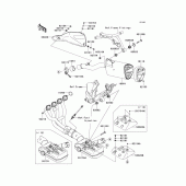 Схема вузла: Вихлопна система для Kawasaki KLZ1000 Versys 1000