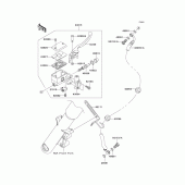 Схема узла: Передний тормозной цилиндр для Kawasaki VN900 VN900 Classic