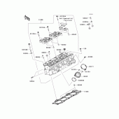 Схема вузла: Головка циліндра для Kawasaki ZX636 Ninja ZX-6R ABS