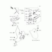 Схема узла: Передний тормозной цилиндр для Kawasaki KLE650 Versys 650 ABS