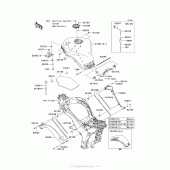 Схема узла: Топливный бак для Kawasaki ZX1000 Ninja 1000