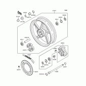 Схема вузла: Заднє колесо & Привідний ланцюг для Kawasaki ZR400 Zephyr X