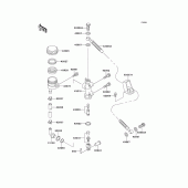 Схема вузла: Задній гальмівний циліндр Kawasaki ZX1100 GPZ1100