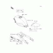 Схема вузла: Інформаційні наклейки для Kawasaki EX250 Ninja 250R