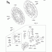 Схема вузла: Front brake(zr550-b2/b3) для Kawasaki ZR550 Zephyr