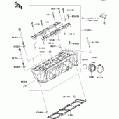 Схема вузла: Головка циліндра для Kawasaki ZR1000 Z1000