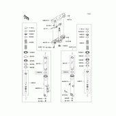 Схема вузла: Вилка передньої осі для Kawasaki VN900 Vulcan 900 Custom