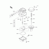 Схема вузла: Комплектуючі карбюратора для Kawasaki EN500 Vulcan 500 LTD