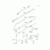 Схема вузла: Троси для Kawasaki EN500 Vulcan 500 LTD