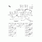 Схема узла: Задние боковые обтекатели & Защита цепи для Kawasaki ZX750 Ninja ZX-7R