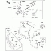 Схема узла: Передний тормозной цилиндр для Kawasaki KX250/ KX252 KX250