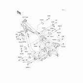 Схема вузла: Кріплення двигуна для Kawasaki BJ250 Estrella